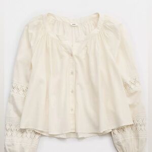⭐️ Long Sleeve Crochet Blouse